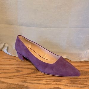 Franco Sarto Size 9 Purple Suede Low Heel Pointed Toe Loafer